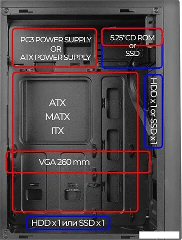 Корпус Ginzzu A400