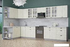 Готовая кухня Интерлиния Берес 1.7x2.1 правая (дуб снежный/серый каспий) Готовая кухня Интерлиния Берес 1.7x2.1 правая (дуб снежный/серый каспий)