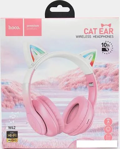 Наушники Hoco W42 (розовый)