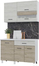 Готовая кухня Горизонт Trend 1200 (крафт белый/крафт серый)