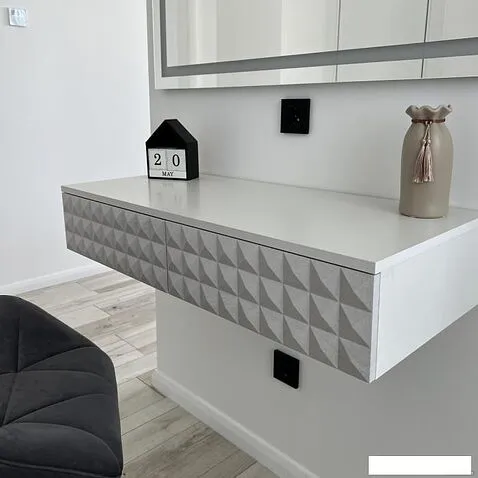 Тумба Shtabe Simple 7010 эко (травертин/белый)