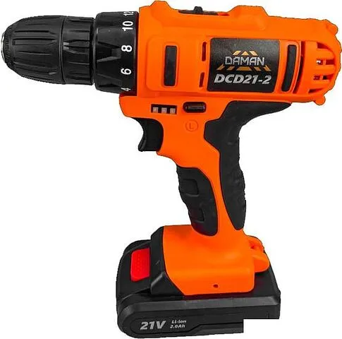 Дрель-шуруповерт Brait DCD21-2 DAMAN (с 2-мя АКБ, кейс)