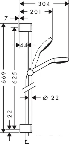 Душевой гарнитур Hansgrohe Croma Select S (26562400)