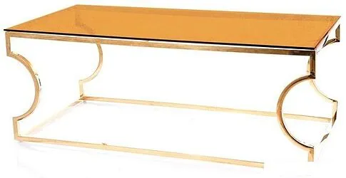 Журнальный столик Signal Kenzo A (дымчатый янтарь/золотой)