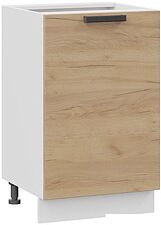 Шкаф напольный Трия Детройт 1Н5 (белый/дуб крафт золотой)