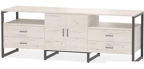 Тумба Millwood Neo Loft TVS-5 Л (дуб белый Craft-металл черный)