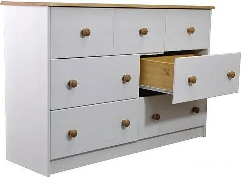 Комод Диприз Ром 7 ящиков Д 20032.1 (белый воск/антик)