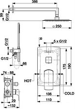 Душевая система Armatura Mokait 5539-511-00