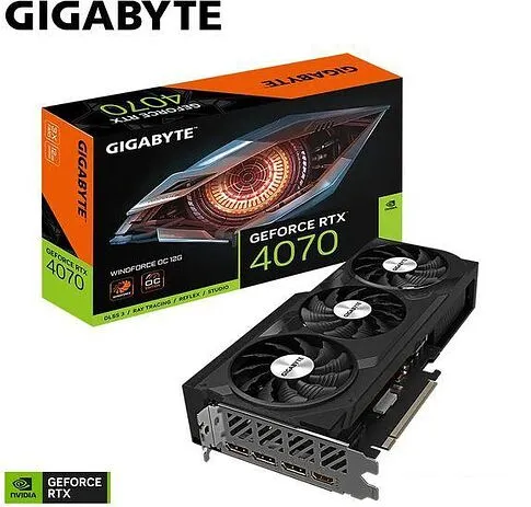 Видеокарта Gigabyte GeForce RTX 4070 WindForce OC 12G GV-N4070WF3OC-12GD