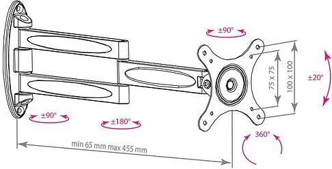 Кронштейн VLK TRENTO-15 (серебристый)