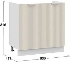 Шкаф напольный Трия Кимберли 1Н8М (белый/крем)