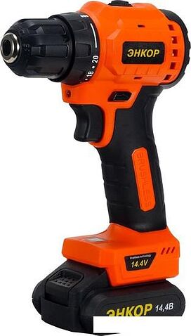 Дрель-шуруповерт Энкор ДША-16Л 50023 (с 2-мя АКБ, кейс)