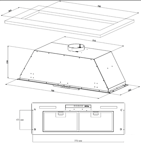 Кухонная вытяжка Korting KHI 9931 N