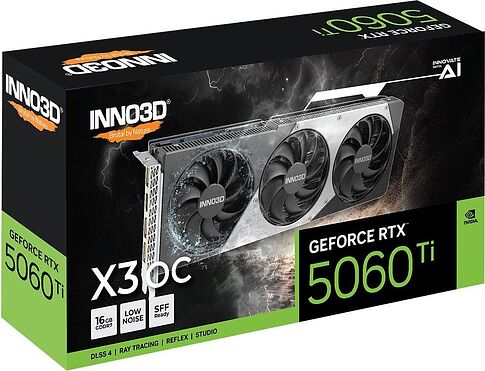 Видеокарта Inno3D GeForce RTX 5060 Ti 16GB Twin X3 OC N506T3-16D7X-191073L