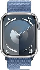 Умные часы Apple Watch Series 9 45 мм (алюминиевый корпус, серебристый/зимний синий, нейлоновый ремешок) Умные часы Apple Watch Series 9 45 мм (алюминиевый корпус, серебристый/зимний синий, нейлоновый ремешок)