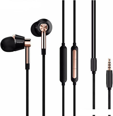 Наушники с микрофоном 1More Triple Driver In-Ear E1001 (золотистый)