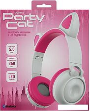 Наушники QUMO Party Cat (белый/розовый)