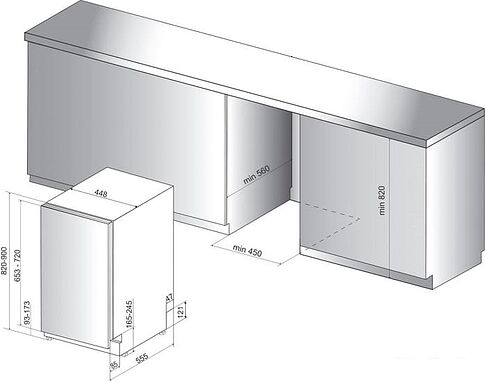 Посудомоечная машина Whirlpool WSIO 3T125 6PE X