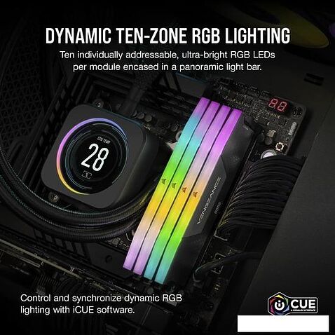 Оперативная память Corsair Vengeance RGB 2x32ГБ DDR5 6000 МГц CMH64GX5M2B6000C40