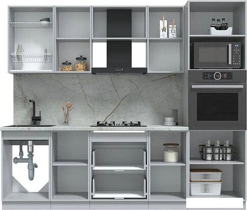 Готовая кухня Интерлиния Берес 2.5В (дуб королевский/бискайская сосна)