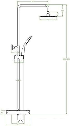 Душевая система Laveo Fino PL2 20OB