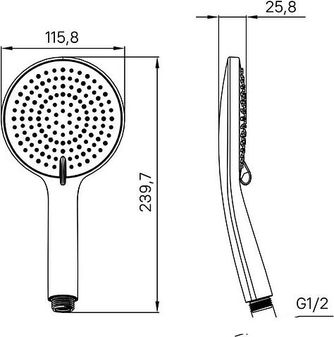 Душевая лейка IDDIS Optima Home OPH3FBCi18