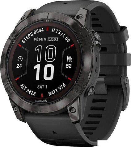 Умные часы Garmin Fenix 7X Pro Sapphire Solar (карбоново-серый титан/черный)