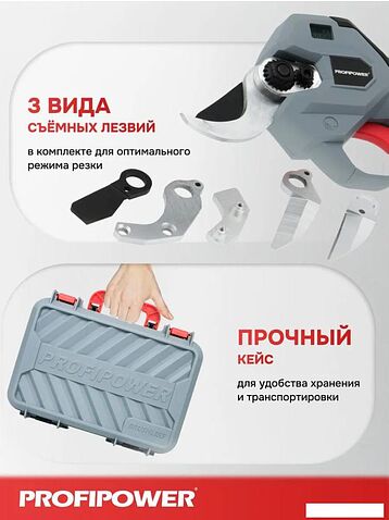 Секатор Profipower PC-20B (с 1-им АКБ, кейс)