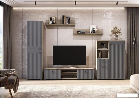 Тумба Mio Tesoro Вудхилл (эндгрейн/графит)