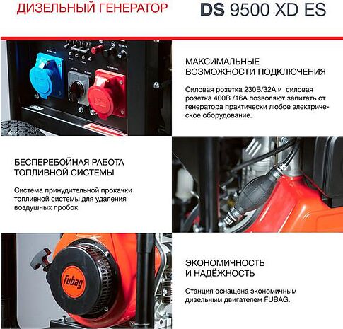 Дизельный генератор Fubag DS 9500 XD ES