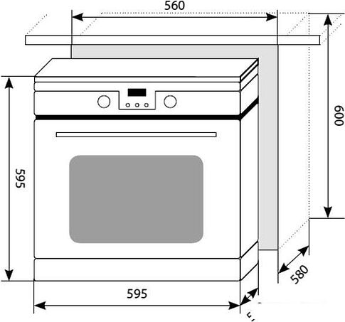 Духовой шкаф LEX EDP 093 WH