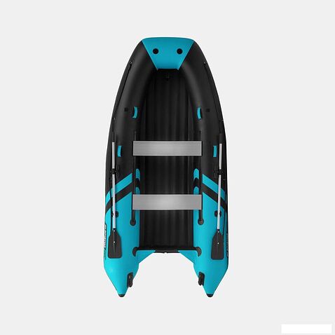 Моторно-гребная лодка Gladiator E350PRO (черный/бирюзовый)