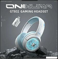 Наушники Onikuma GT802 (белый/голубой)