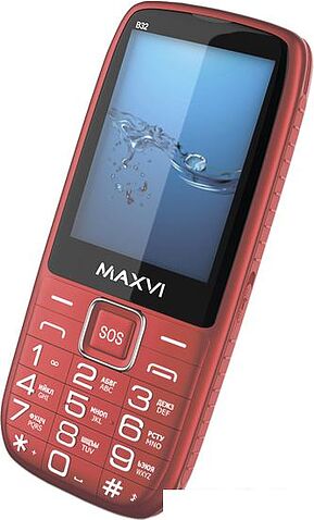 Кнопочный телефон Maxvi B32 (красный)
