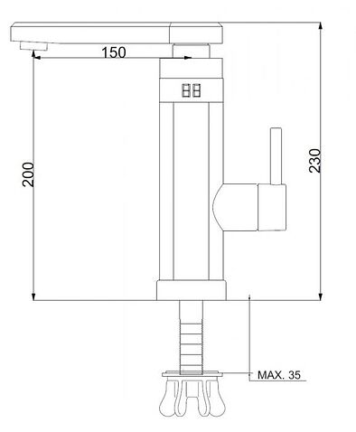 Проточный электрический водонагреватель-кран РМС ЭЛ06