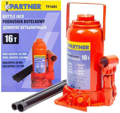 Бутылочный домкрат Partner PA-T91604 (16т)