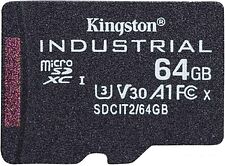 Карта памяти Kingston Industrial microSDHC SDCIT2/64GBSP 64GB
