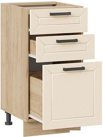 Шкаф напольный Трия Лорас 1Н4Я3 (дуб крафт золотой/холст брюле)