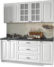 Кухня Интерлиния Мила Деко 1.8 Б (белый/кастилло темный)