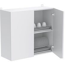 Шкаф навесной Артём-Мебель Мэри 800мм СН-114.204 (белый)