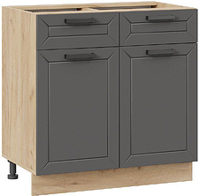 Шкаф напольный Трия Лорас 1Н8Я1 (дуб крафт золотой/холст вулкан)