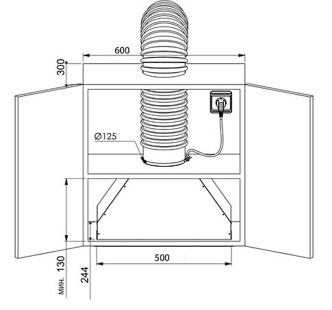 Кухонная вытяжка ZUGEL ZHI521X