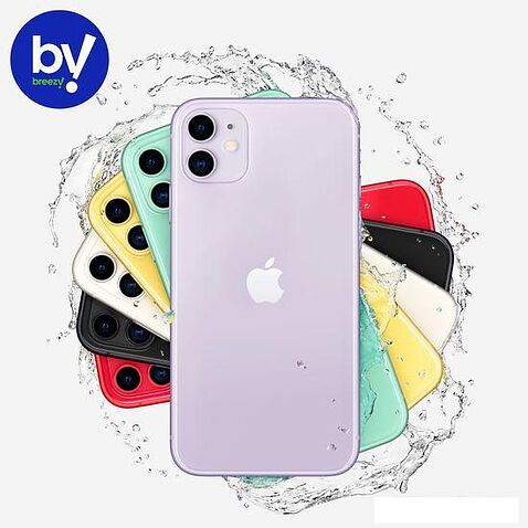 Смартфон Apple iPhone 11 64GB Воcстановленный by Breezy, грейд B (фиолетовый)