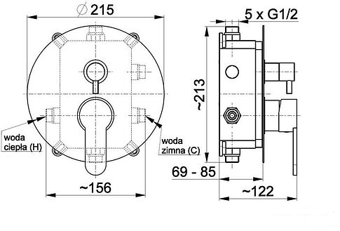 Душевая система  Armatura KFA-77