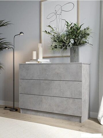 Комод Горизонт Нео 1050 3 ящика (бетон)