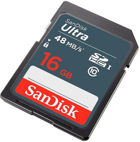 Карта памяти SanDisk Ultra SDHC Class10 16GB [SDSDUNB-016G-GN3IN]