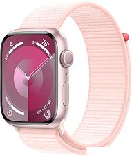 Умные часы Apple Watch Series 9 45 мм (алюминиевый корпус, розовый/розовый, нейлоновый ремешок) Умные часы Apple Watch Series 9 45 мм (алюминиевый корпус, розовый/розовый, нейлоновый ремешок)