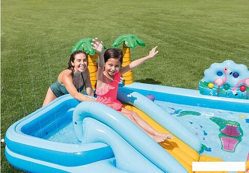 Надувной бассейн Intex Джунгли 57161 (257х216х84)