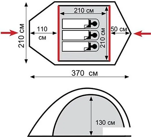 Палатка TRAMP Lair 3 v2