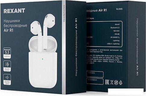 Наушники Rexant Air R1 18-2005